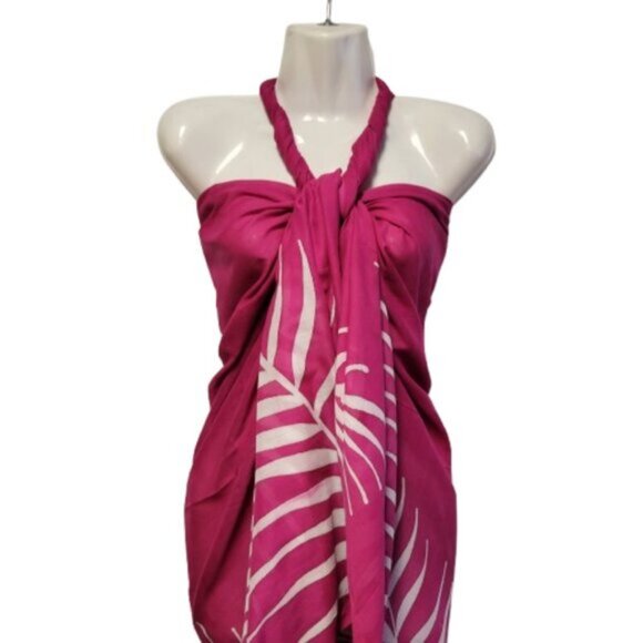 Womens Sarong Cotton Wrap, Handpainted Batik Wrapskirt Beach Pareo Beachwear-NEW - Picture 5 of 5